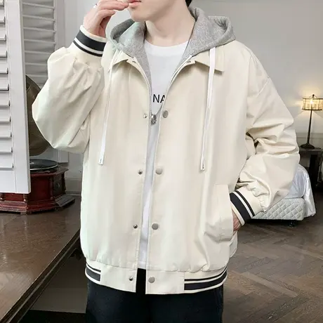 春季秋冬款连帽夹克男士外套上衣服潮流百搭青少年男装春装情侣装商品大图