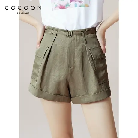 COCOON商场同款时尚裤子气质2023春装新款女装气质通勤设计感短裤商品大图