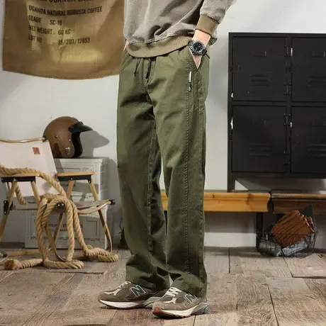 休闲长裤秋冬款潮流男士裤子休闲裤纯色百搭宽松男裤潮流裤子男款商品大图