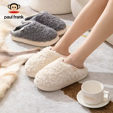 大嘴猴棉拖鞋女秋冬季室内居家居软厚底情侣外穿毛毛拖鞋男士棉拖商品大图