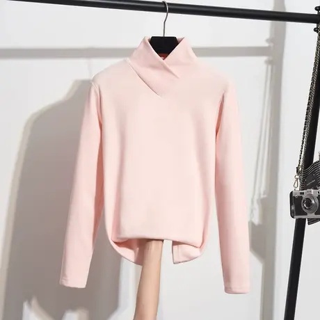 高领双面德绒打底衫女一体绒加绒加厚保暖上衣春秋冬内搭2023新款图片