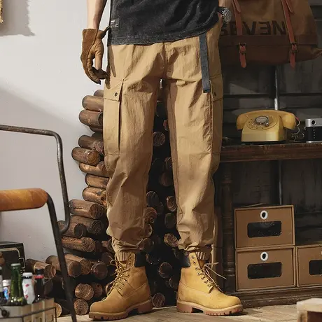 Modi Nick/摩帝尼克男士宽松潮牌潮流束脚工装裤户外运动裤男长裤商品大图