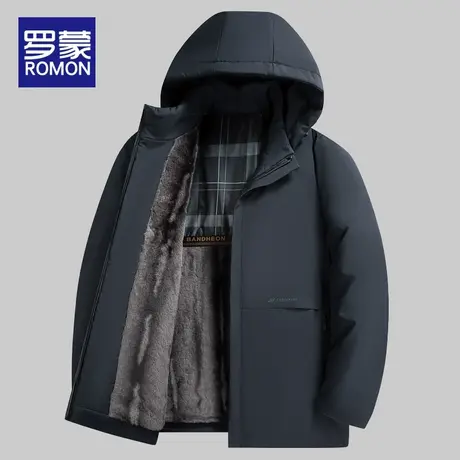 罗蒙爸爸冬装外套加绒加厚棉衣2023新款冬季中年男士棉服保暖上衣商品大图