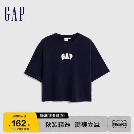 Gap女装秋季2023新款LOGO运动短袖T恤857731休闲上衣图片