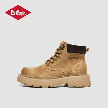 Lee Cooper2025春季新款马丁靴男厚底中帮鞋工装靴子英伦风大黄靴商品大图