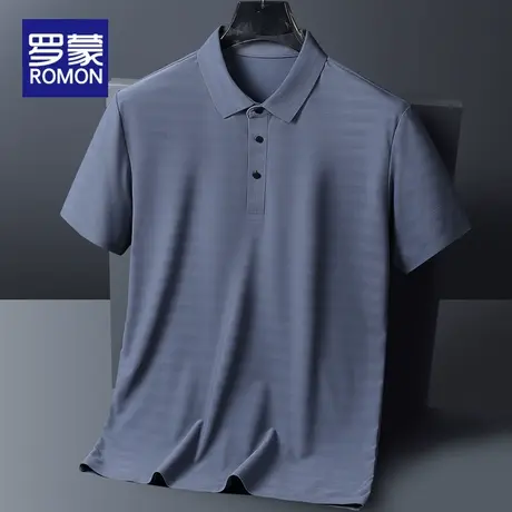 罗蒙冰丝polo衫男短袖夏季薄款男士商务半袖翻领t恤潮牌休闲上衣商品大图