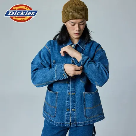 Dickies25秋冬新款 男女情侣宽松纯棉丹宁工装夹克 多口袋设计图片
