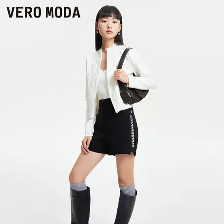 Vero Moda奥莱短裤女春秋新款休闲舒适含棉拉链装饰中腰裤子流行图片