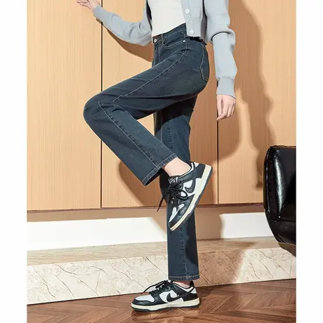 唐狮春夏季新款女牛仔裤直筒烟管裤显瘦潮流复古修身九分裤子女TD图片