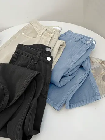 清仓显腿长复古水洗高腰显瘦阔腿牛仔裤女夏直筒休闲潮流新款图片