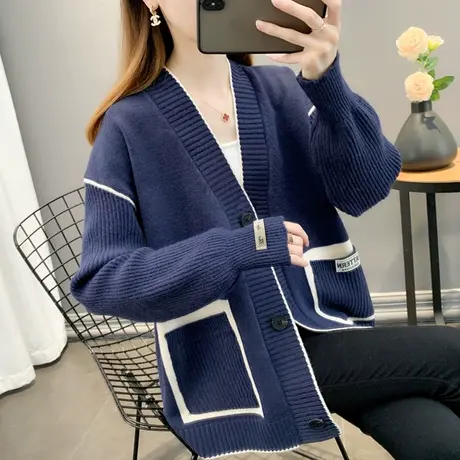 2023年新款爆秋季今年流行的针织衫外套早春款女装开衫毛衣外套女图片