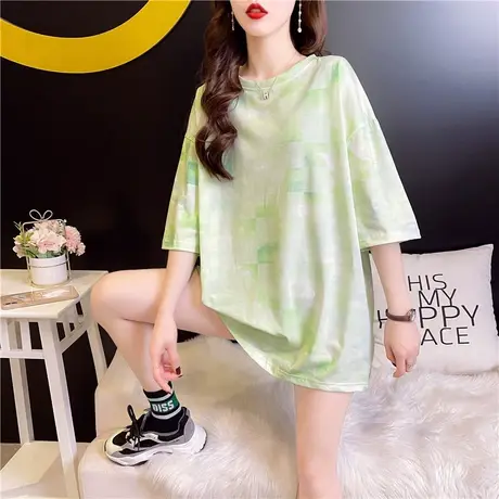 扎染短袖t恤女ins超火网红2023韩版宽松潮原宿风chic港味上衣体桖图片