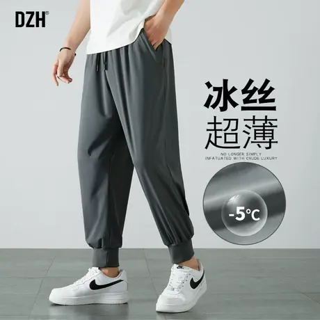 男士冰丝休闲裤男夏季薄款束脚裤子潮流百搭帅气速干裤九分裤夏裤商品大图