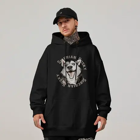 大码卫衣男装连帽衫加肥加大宽松女加绒打底情侣装秋冬季胖子外套图片