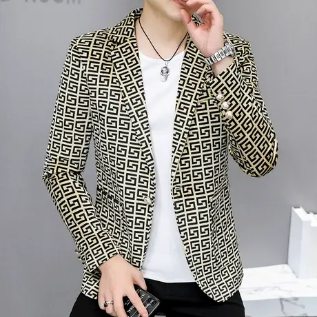 男士潮流痞帅气小西装秋季高级感西服上衣发型师休闲韩版修身外套商品大图