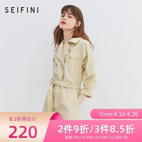 商场同款诗凡黎夏装新款休闲工装风宽松显瘦连衣裤7B4290791商品大图