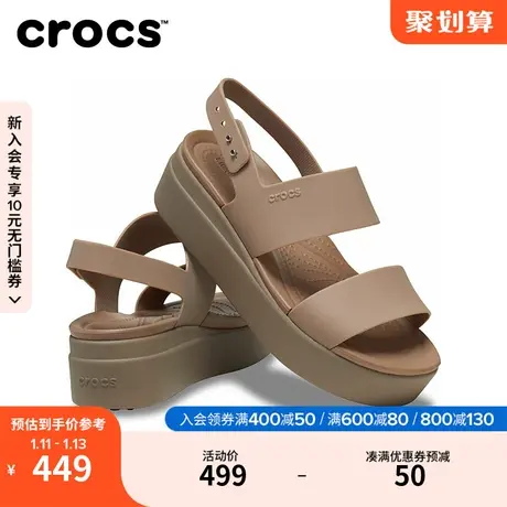 Crocs卡骆驰布鲁克林系列厚底凉鞋户外坡跟鞋松糕鞋女鞋|206453商品大图