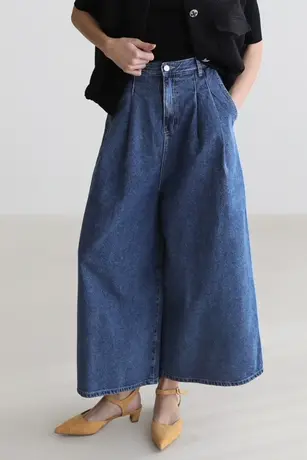 大码牛仔裤女胖mm梨形身材直筒裤显瘦春夏秋宽松高腰阔腿裤子潮图片