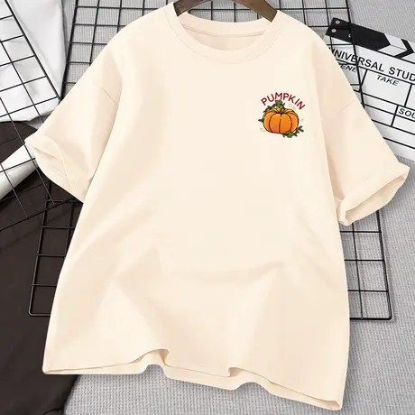 纯棉短袖t恤女2023夏季新款宽松半袖体恤学生设计感小众上衣夏装商品大图