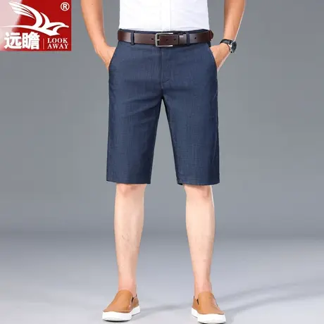 夏季薄款天丝牛仔短裤男士宽松直筒中裤冰丝男裤休闲五分裤子男款商品大图