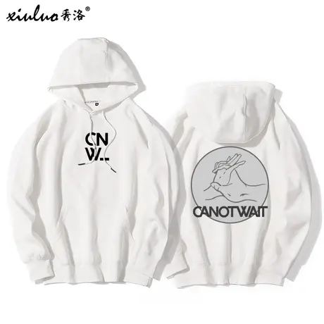 秀洛官方陈伟霆canotwait潮牌旗舰店卫衣男连帽加绒外套衣服图片