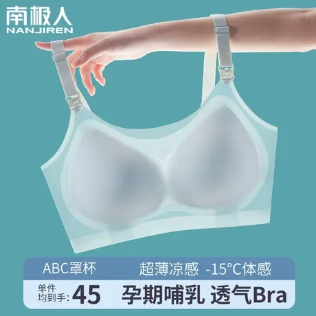 孕妇哺乳内衣女聚拢防下垂夏天薄款怀孕期专用产后喂奶文胸罩凉感商品大图