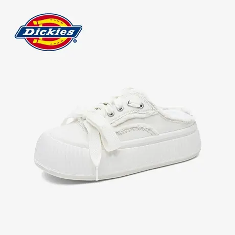 Dickies女鞋2025夏季新款透气帆布鞋女一脚蹬半拖外穿厚底休闲鞋图片