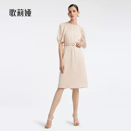 歌莉娅22姆米弹力真丝连衣裙夏装桑蚕丝裙子时尚高级感1B4L4K480商品大图