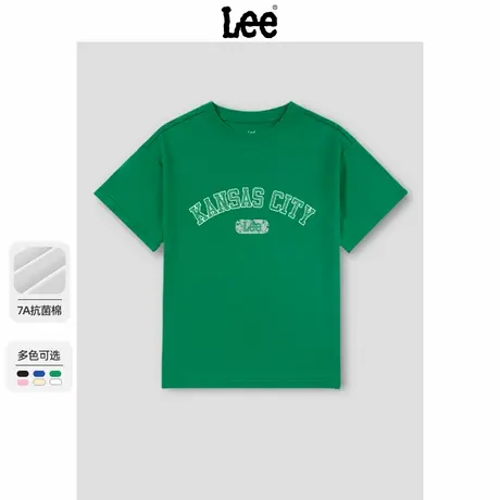Lee童装男童短袖t恤2025新款痞帅大童夏装上衣宽松半袖儿童运动服图片