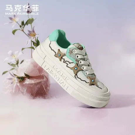 马克华菲时尚女鞋2025年夏季新款潮流轻奢百搭厚底增高休闲女板鞋图片