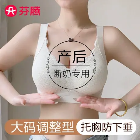 芬腾调整型防下垂内衣女大胸显小收副乳聚拢断奶后产后修复文胸罩商品大图