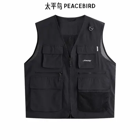 太平鸟男装马甲春夏户外工装背心 B2BGE2222图片