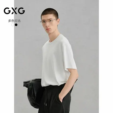 【X】GXG男装后背立体字母通勤短袖T恤24冬季G24X444144图片