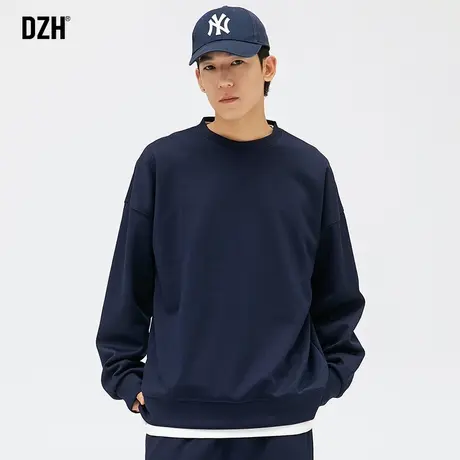 男士圆领卫衣男2023新款秋季潮牌宽松百搭长袖男装上衣2023年新款商品大图