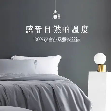 恒源祥春秋被子母被100桑蚕丝双宫结婚双人被芯长绒棉床上用品商品大图