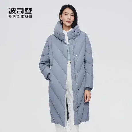 【直播秒杀】波司登奥莱女中长款鹅绒羽绒服商务风立领加厚外套图片