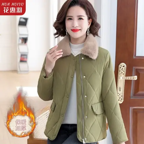 小个子妈妈冬装羽绒棉服短款秋冬外套棉袄新款中老年人女冬季棉衣图片