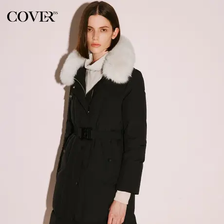 COVER2023冬季低弹丝狐狸毛领羽绒服商品大图