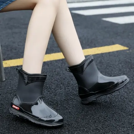 女款防滑水鞋雨天防水成人雨鞋2024新款时尚雨靴耐磨网红爆款胶鞋商品大图