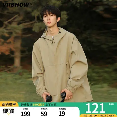 VIISHOW户外冲锋夹克男女2023新款春秋季美式防水山系露营夹克外商品大图