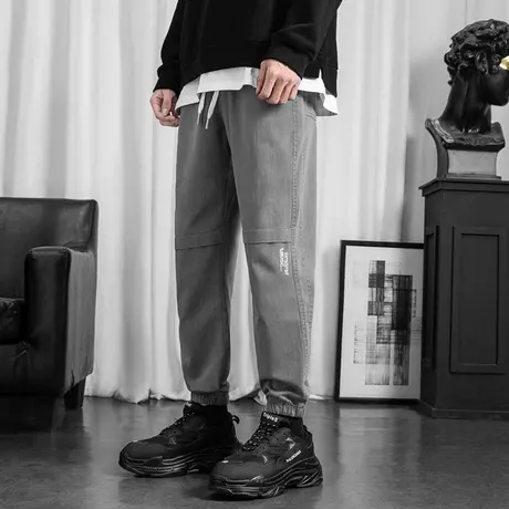 夏季春秋款高级感轻熟风男裤痞帅工装休闲裤男士束脚宽松小脚九分商品大图