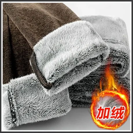 加绒加厚冬季冬天防寒防风西裤秋冬款男士保温休闲裤子2024年新款商品大图