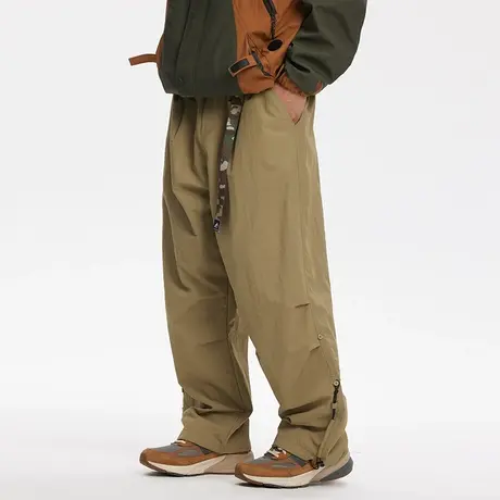 男士冲锋裤男款痞帅男裤子宽松bf慵懒风束脚裤工装裤防风裤伞兵裤商品大图