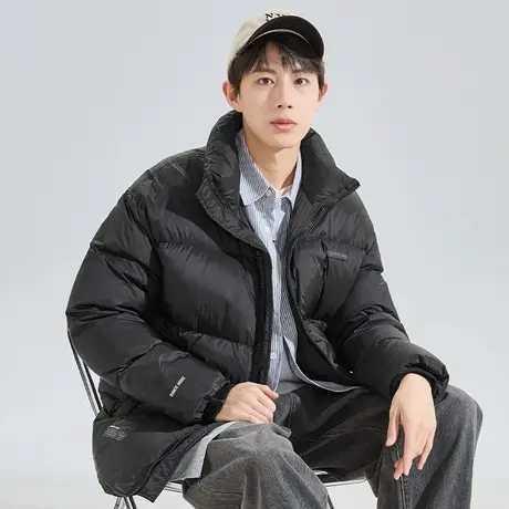 唐狮2024新款男款羽绒服立领无帽纯色简约百搭保暖上衣面包服2.24图片