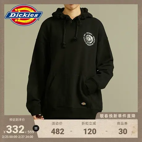 Dickies 春夏女式毛圈内里连帽慵懒风美式卫衣宽松 运动休闲图片