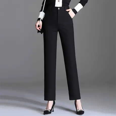 2023秋季新款百搭休闲裤女韩版显瘦烟管裤高腰长裤时尚气质哈伦裤商品大图