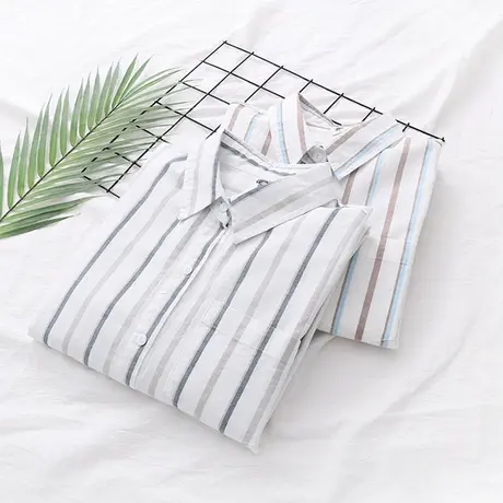 春秋新款学生文艺小清新条纹衬衫女长袖韩版宽松简约百搭打底上衣图片