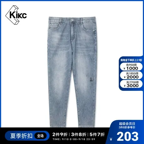 kikc牛仔裤男 2022夏季新款 商场同款经典款式潮流时尚直筒裤子男图片