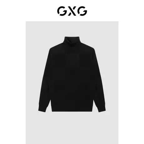 GXG男装 秋季时尚休闲百搭帅气个性潮青年高领毛衫GC110004J图片