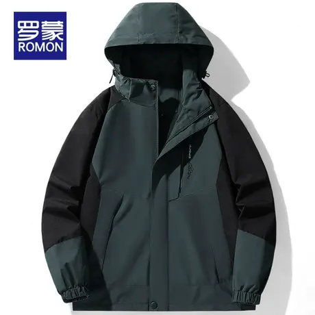 罗蒙春秋季单层冲锋衣男士外套2024新款三防暴雨级防水登山服夹克图片